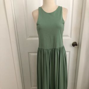 Zara midi knit racer back mint green dress small